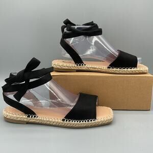 NEW Journee Collection Women’s Emelie Espadrille Sandals Black Size 8